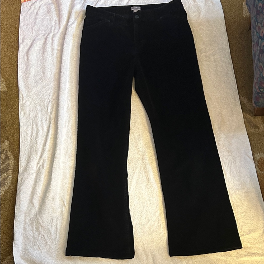 J. Jill Black Stretch Corduroy Trousers